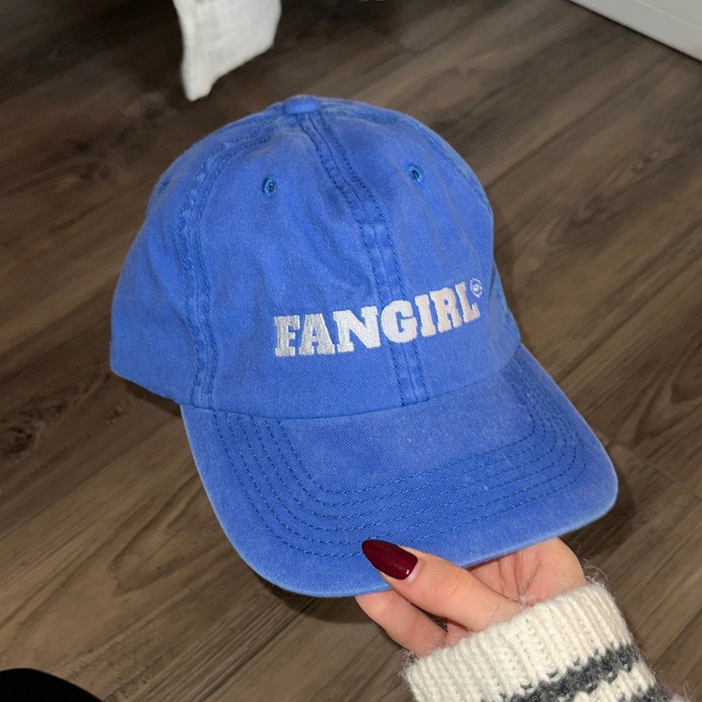 Blue 'FANGIRL' Cap Role Model merch.